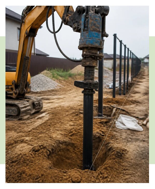 Монтаж винтовых свай под ворота в Новокуйбышевске по цене от 6657 р. | ЗаборЭксеперт-Нвб